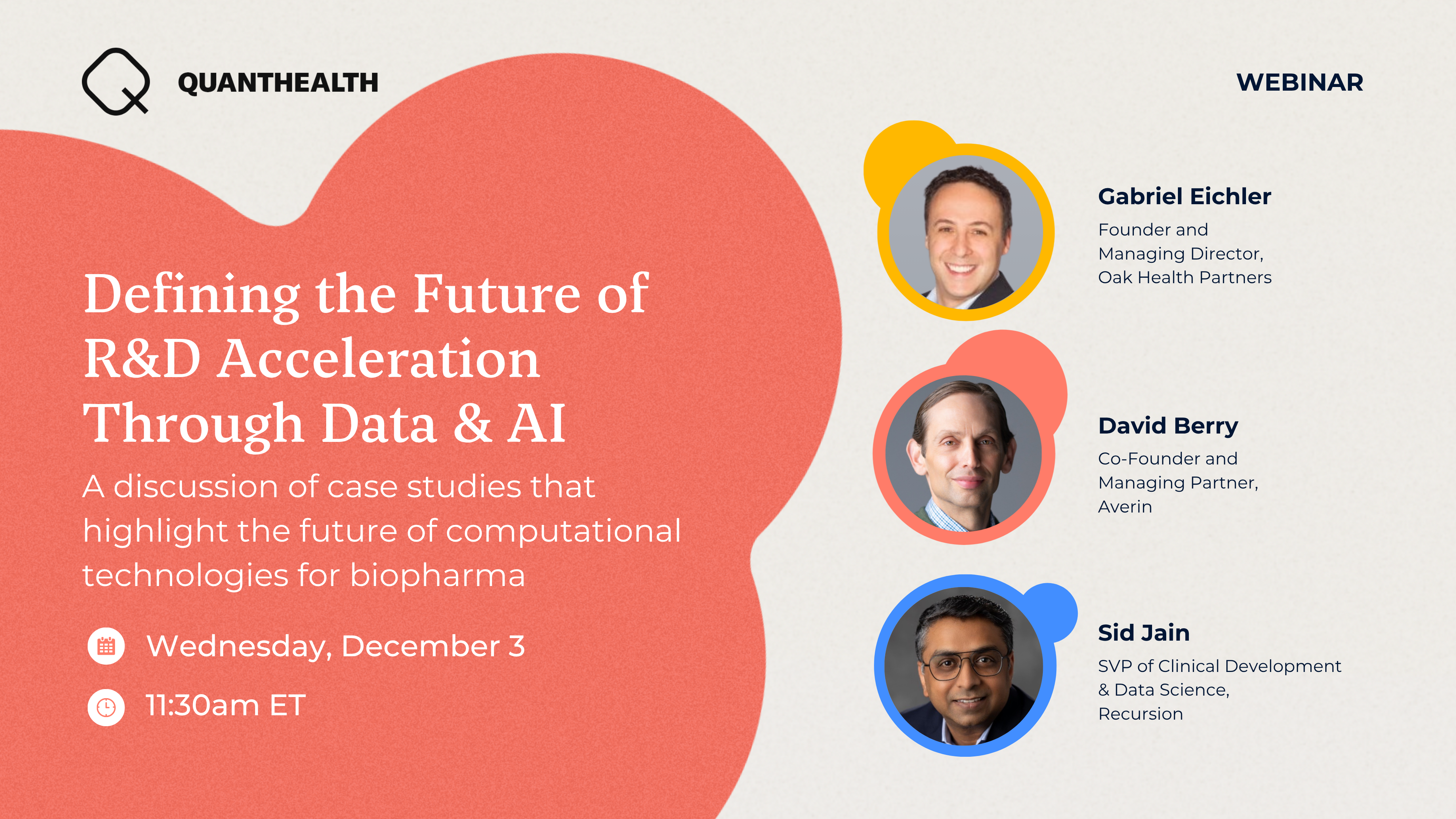 Defining the Future of R&D Acceleration Through Data & AI: A discussion of case studies that highlight the future of computational technologies for biopharma